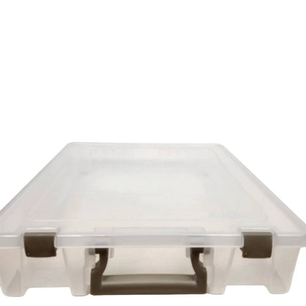 ArtBin Clear Plastic Storage Case Craft Organizer Box Large Gray Handle Latches